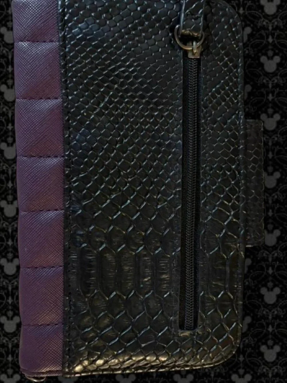 Disney Villains Maleficent Dragon Scales Tech Wallet Purple And Black